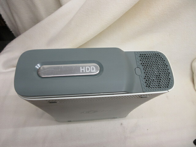 White Xbox 360 with External Hard Drive