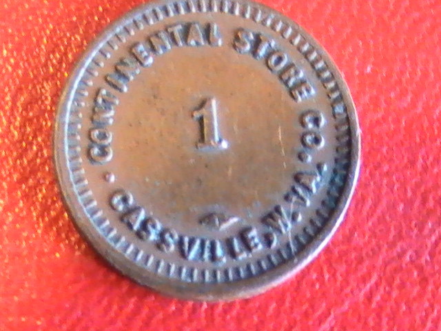 TOKEN Company Store Script CONTINENTAL CASSVILLE W VA  MASTER METAL SCIRPT
