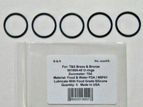 5  Compatible T&S Brass & Bronze works 001069-45 O-rings / R&S 020TSB /FDA NSF61