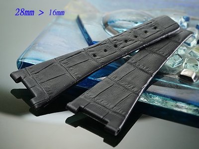 Genuine leather strap band bracelet (fits) Omega constellation Quadra 28mm