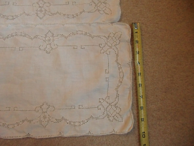 Vtg Antique White Embroidered Placemats Doiles Lot of 6