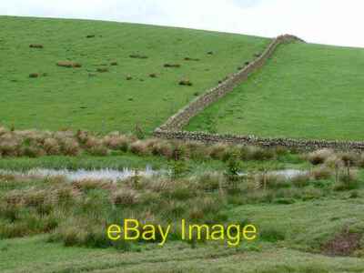 Photo 6x4 Pond, wall and fence on Wark Common  c2011