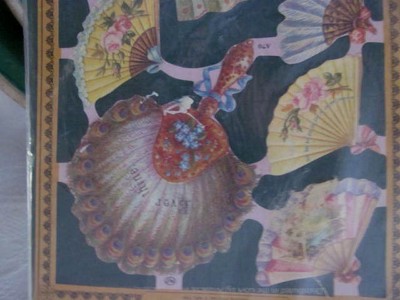 Old Stock~Ladies Hand Fans Die Cut Scrap Art~ARTIFACTS Inc Victorian Images
