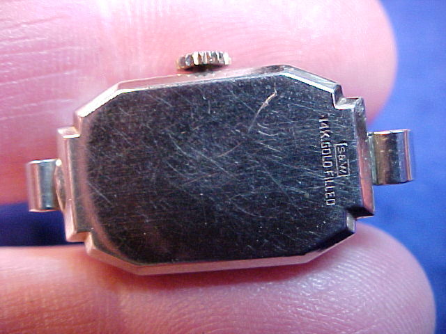 14K gold filled Omegs Watch Co Tissot white GF ladies wristwatch