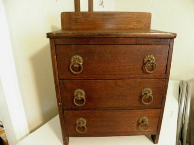Antique Small Drawers Spice Drawers Wooden Porcelain Buttons 20s Handmade Made in Germany