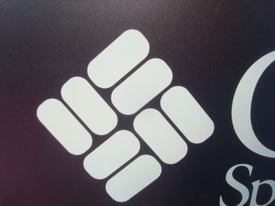 Cool New Columbia Sportswear Company Metal curved Sign Department store bronze