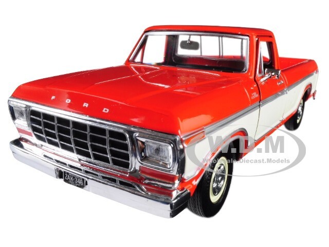 1979 FORD F-150 PICKUP TRUCK ORANGE & CREAM 1/24 DIECAST
