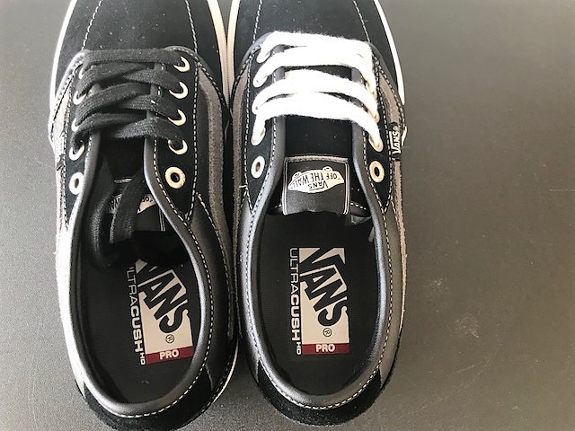 VANS Ultracush HD Pro Men's Skate Shoe Black/Gray Leather size 9 NEW