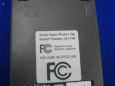 Addonics Pocket Zip AD-160 External 100MB Zip Drive W/ PCMCIA Card for Laptop