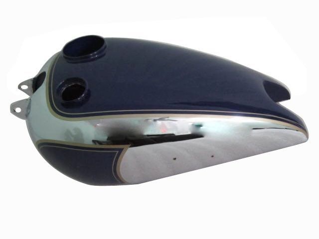 BSA C10 C11 Gas Petrol Fuel Tank Steel Chrome Plated & Blue Painted 