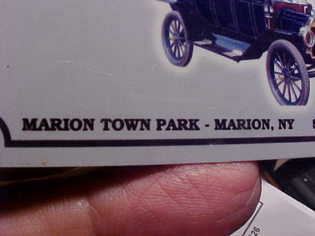 Vintage 2008 Wayne drumlins Region 31ST Annual Car Show Flea Market MARION N.Y.