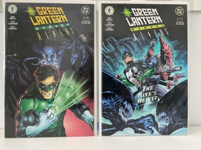 GREEN LANTERN VERSUS ALIENS #1-2 NM+ (DARK HORSE COMICS 2000)