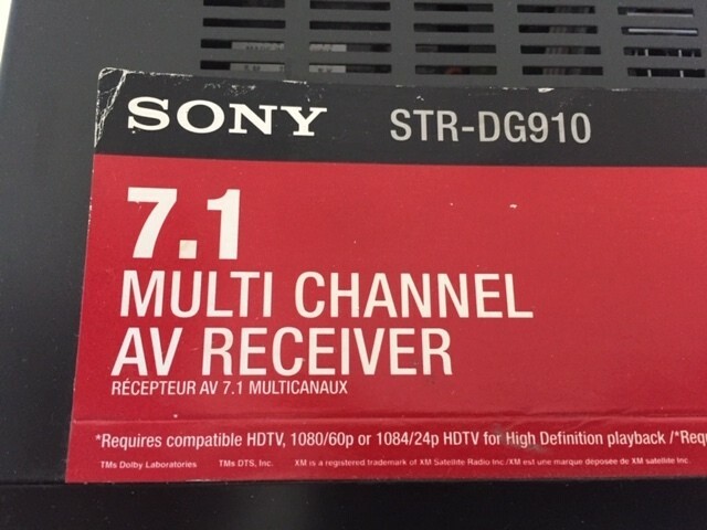 SONY STR-DG910 7.1 Channel Home Theater Receiver - used for 1 month, perfect