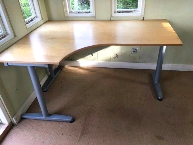 Ikea Galant Left Corner Desk With Extension In Beech In Craigleith