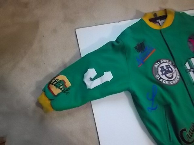 Green with Yellow Ribbing Headgear Negro Leagues Baseball Museum Jacket Size 5X