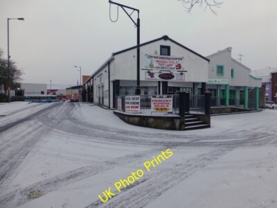 Photo 6x4 Icy at Dunnes Stores car park, Omagh An Oghmagh Heading west at c2015