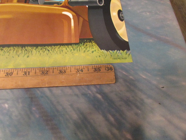 1958 Vintage LawnBoy Advertising Display push mower iron horse poster lawn
