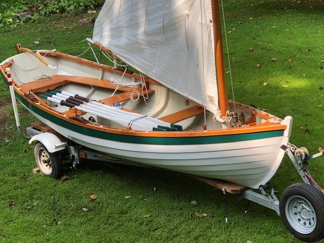 16' Wooden Sailboat with Trailer - Beautiful Condition