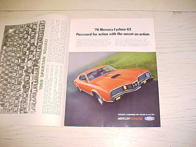 1969 Michigan State Spartans vs Indiana Hoosiers Gridiron News Football