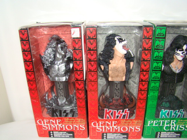 B11 KISS Collectible Statuettes set of 5, Gene, Peter, Ace, & Paul- plus variant