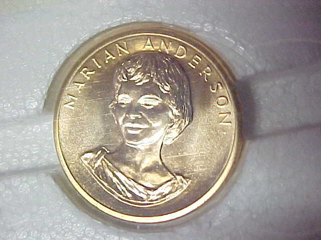 1980 American Arts Gold Commemorative 1/2 oz Gold Marian Anderson Medallion