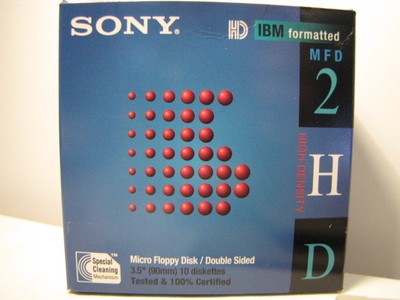 Sony MFD 2HD IBM Formatted 3.5