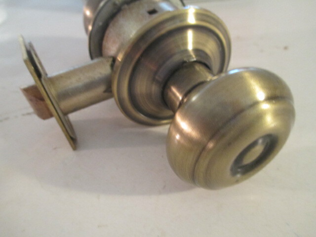 Schlage A10S GEO 609 Passage Sets, Grade 2, Antique Brass  NOS 2-3/8