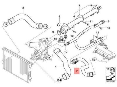 おーしゃん BMW Water Hose- Water Pump to Engine Block. Rein Automotive