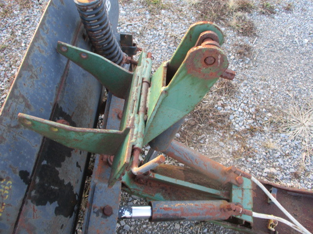 John Deere 365 compact tractor snowplow front snow blade power angle spring trip