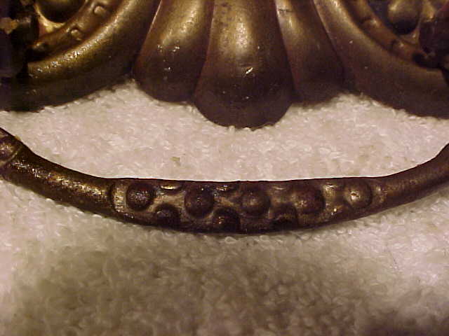 6 Matching Antique Brass Dresser Drawer Pulls Handle  COMPLETE