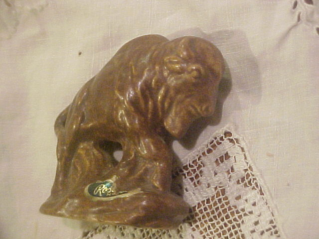 Vintage Rosemeade Brown Buffalo Bison Figurine