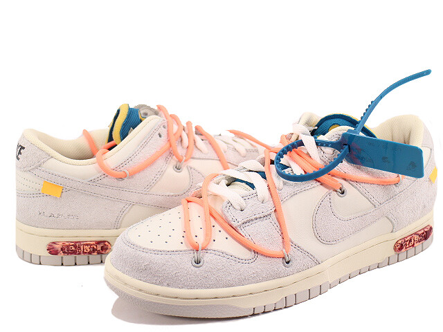 

OFF-WHITE × NIKE DUNK LOW 1 OF 50 19 DJ0950-119 Кроссовки Мужские кроссовки US6-12, Цвет слоновой кости, Nike Dunk Low