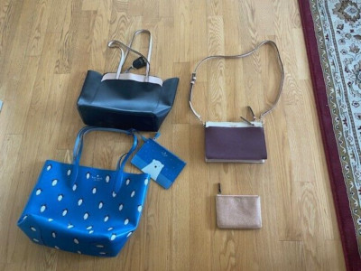 4 Kate Spade Bags -Two nice Totes, One shoulder strap bag, One small purse