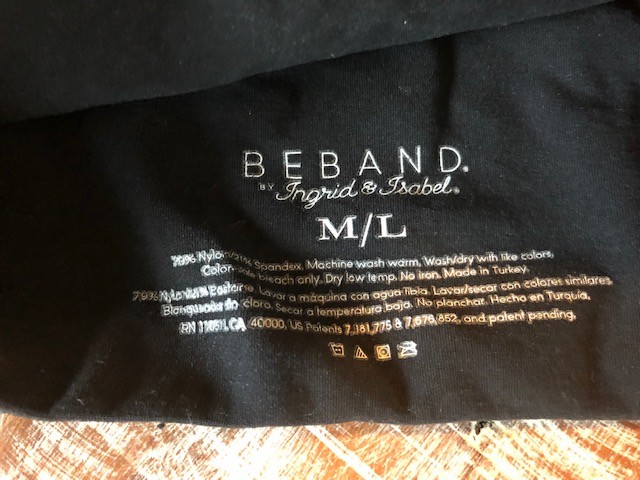 EUC Black Ingrid & Isabel Beband Maternity Band - Size M/L