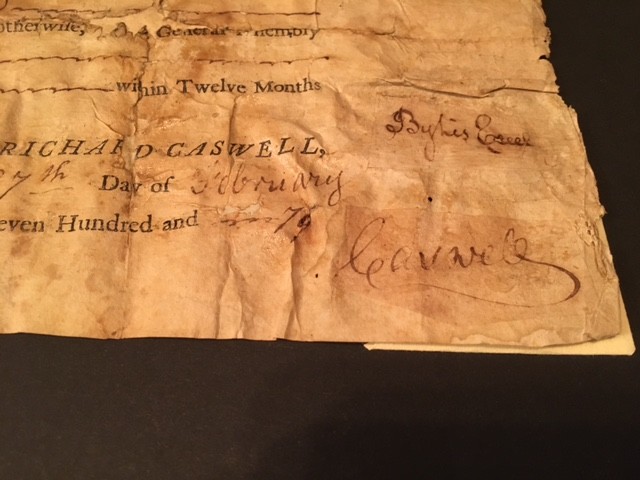 1779 North Carolina Land Grant, WILKES 1st Governor Richard Caswell & Wm. LENOIR