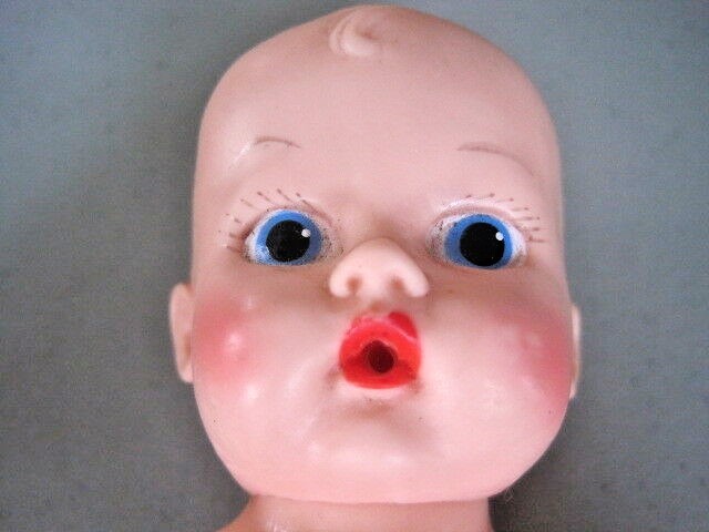 '50's Vogue Ginnette Drink+Wet Baby Doll Blue Painted Eyes Original Outfit+Shoes