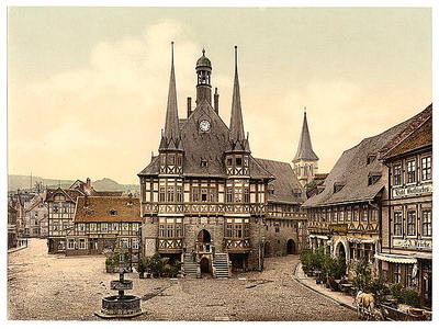 The Town Hall Ii Wernigerode Hartz A4 Photo Print