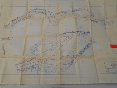 1951  MAP OF RESERVOIR TOPOGRAPHY DAVIS DAM PROJECT ARIZONA NEV. (77)