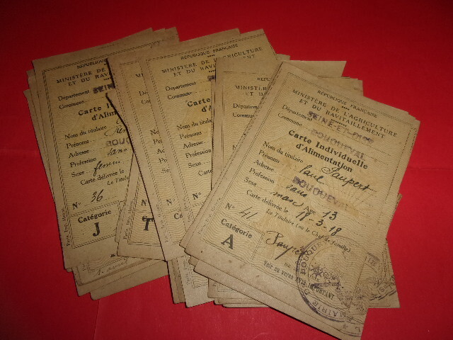 Rationnement,Debut 1918,Seine Et Oise,Carte Alimentation,Vente Pour 1 Carte)847,