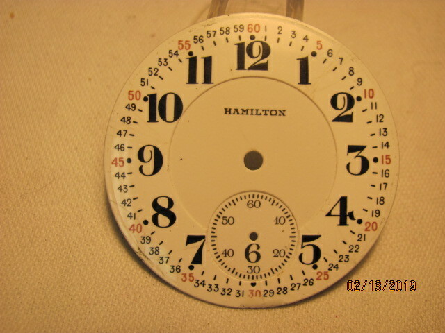 Hamilton 16 sz PW dial for 992B etc with montgomery markings on it.Triple sunk.