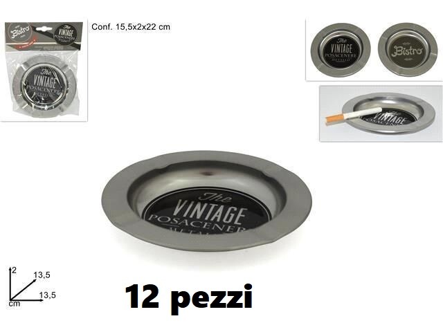 Set 12 Pz Posacenere In Metallo Da Tavolo Pub Ashtray Portacenere Vintage idea