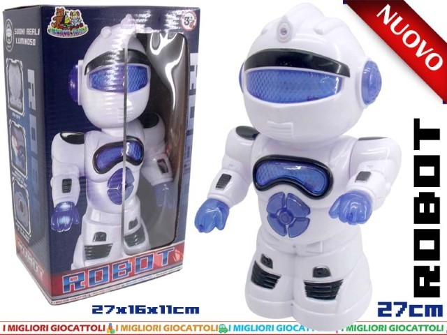 Robot 27cm Con Luci e Movimento Gioco Giocattolo Bambini dfh