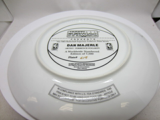 Sports Impressions *DAN MAJERLE* NBA Basketball Gold LE  Plate MIB c34 617/7500