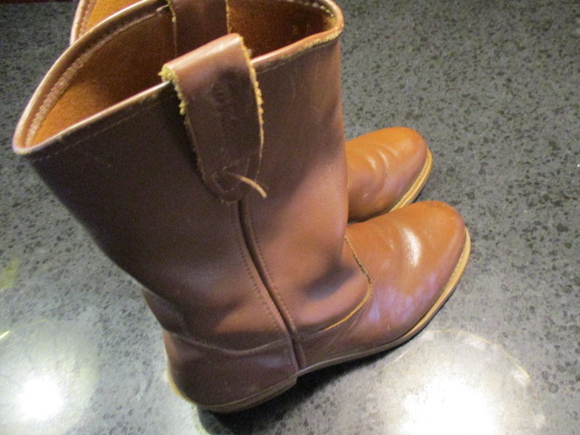 Vintage Knapp Shoes Mens Brown Leather Ankle Biker Beatle Boots Mod Zip 8 B