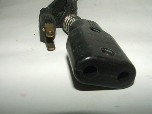 Vintage LEVITON 2 prong Appliance Cord n Black 30 inch Cord Length Selling as is