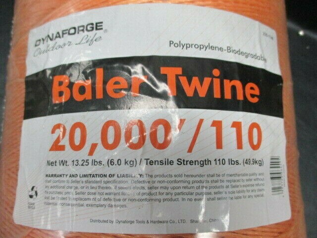 Dynaforge Baler Twine 20,000 ft, Polypropylene- 110 Tansile Strength (AO)