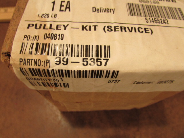NOS Wheel Horse Toro Part 99-5357 pulley kit service deck push mower lawn