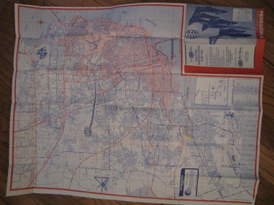 Vintage Pensacola, FL AAA Motor Club Street Map - c.1998 Vintage 23
