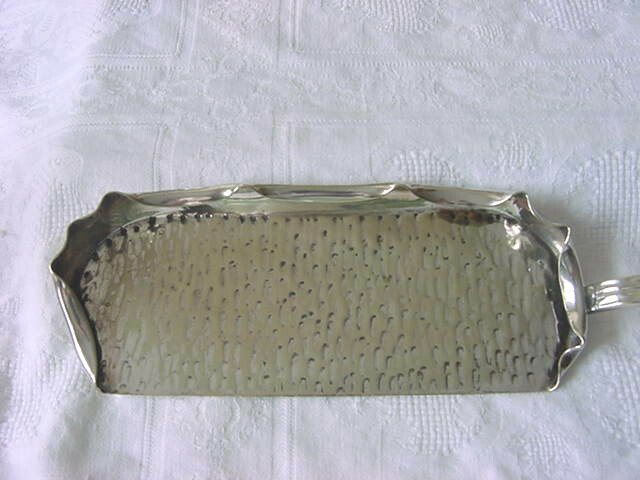 KIRBY BEARD England / Paris SILVER PLATED Art Deco CRUMBER Tray Set RARE 1930s