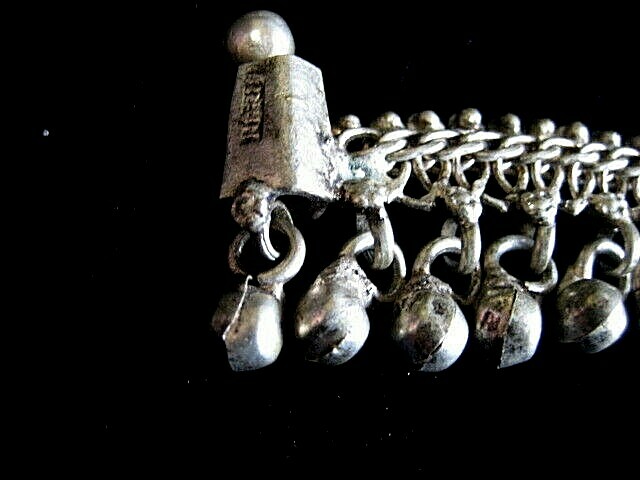 Vintage Belly Dancer Silver Tone Ankle Bracelets
